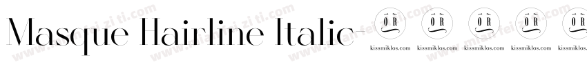 Masque Hairline Italic字体转换
